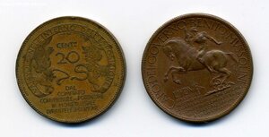 Италия.Монетовидные жетоны.Миланские выставки.