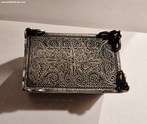 Сундучок скань. Серебро 84