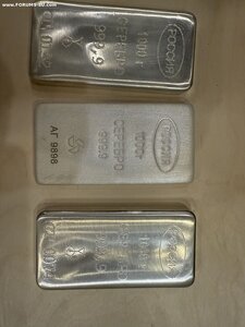Мерные слитки серебра999