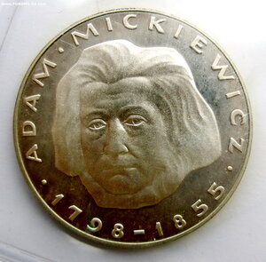 Польша. 100 зл. 1978г. Адам Мицкевич. PROOF. Патина. 30000ш