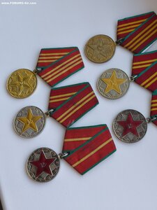 Выслуга МООП 10,15, 20 лет. Узбекские и Азербайджанские.