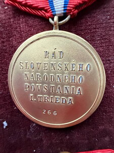 Орден Словацкого национального восстания 1 степени.