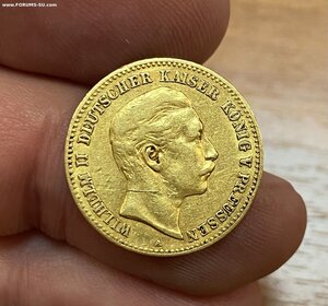 10 марок 1893 года Германия. Кайзер Вильгельм II Пруссия.