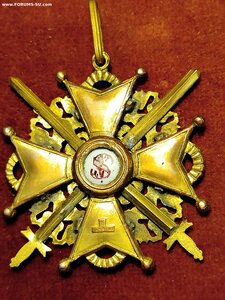 Орден св. Станислава 2 степени с мечами. Эдуард. Бронза