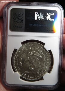 1 доллар 1887 г. - Морган - США - слаб NGC MS 63