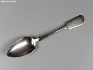 Серебряная столовая ложка. 1858 год. 84 проба! Вес. 62 грамм