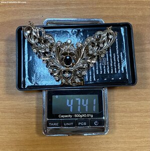 Золотое колье с бриллиантами на 2.2 карата. Экспертное закл.