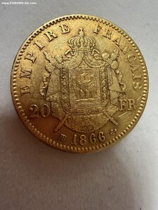20 франков 1866 “bb”