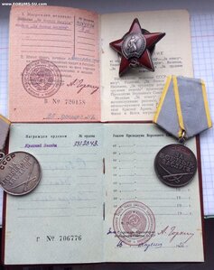 Орден КЗ № 3312343, медали ЗБЗ № 3064096, ЗБЗ без №, + Доки.
