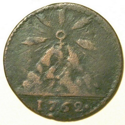 Швеция 3 эрэ медью / 1 эрэ серебром 1762 RRR