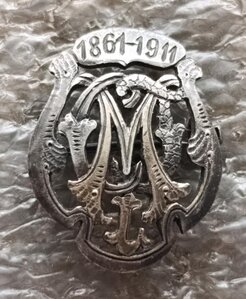 Знак 50 лет 1861-1911 гг. серебро