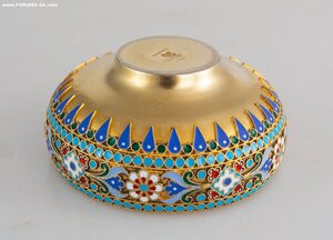 САХАРНИЦА-СОЛОНКА, серебро эмаль.
