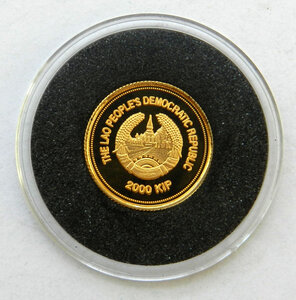 Лаос 2000 кип 2000г. Династия миллиона слонов. Золото