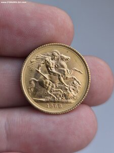 20 Лир 1882 года Италия + 1 Соверен 1968 года Великобритания