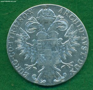 Талер 1780  5F  М. Тересии АвстриЯ