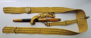 Кортик ЗИК 57, общевойсковой с подвесами и ремнем ВМФ.