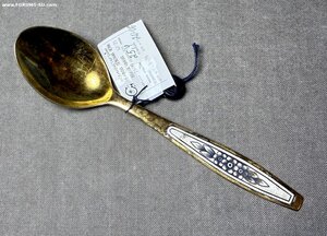 Ложка чайная Серебо 875 проба • «Северная чернь» 1976