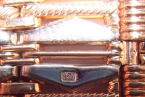 Браслет для часов. ЗОЛОТО + ПЛАТИНА.