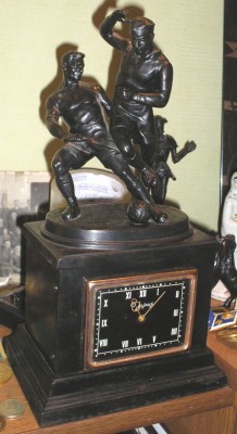 1966г. КАСЛИНСКИЕ БОЛЬШИЕ КАМИННЫЕ ЧАСЫ ФУТБОЛИСТЫ!