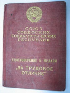 За Трудовое Отличие на треуголке с доком №18300