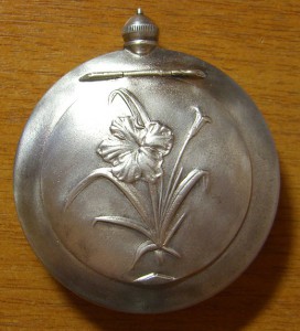 Серебро 875,Пудренница+флакон для духов.