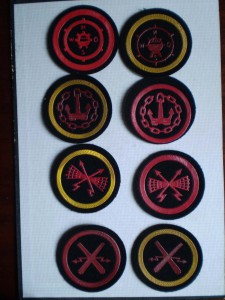 Морские шитые шевроны - штаты.