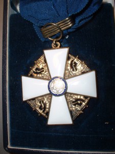 Финляндия Командирский Крест Ордена Белой Розы Серебро Короб