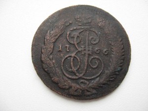 Перечекан 2коп. 1766  ( без мд)