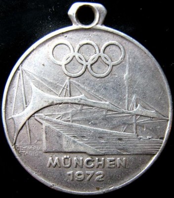 Олимпийская медаль Мюнхен 1972г.