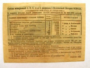 лотерея освод