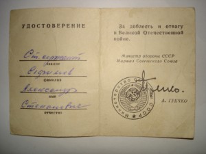 Док на знак 25 лет Победы- Елфимов А.С.
