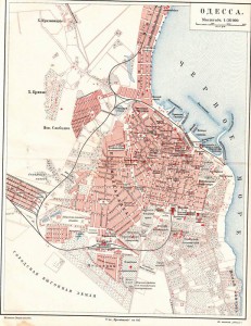 Гравьюра карты - Одессы 1912г.