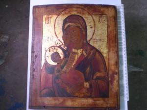 БОГОРОДИЦА в ОКЛАДЕ(серебренное шитье)