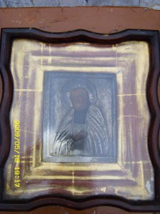 Серафим Саровский в окладе и киоте