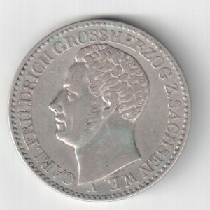 Талер 1841г.Саксония-Веймар-Эйзенах.