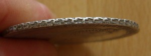 Рубль 1735, из клада. СОХРАН.
