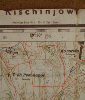 Карта Генштаба Красной Армии