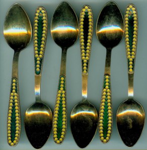 Набор серебрянных чайных ложек /6 шт./ 916 проба