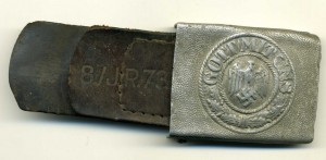 Пряга вермахт + хлястик с № подразделения.