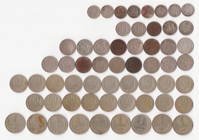 Монеты СССР (погодовка).187шт.