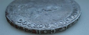 Рубль  1754 года. Портрет работы Скотта. AU
