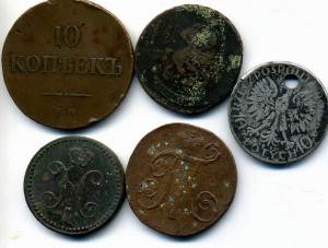 10 копеек 1836г ,2 копейки 1766г , 1797г АМ ,1842г