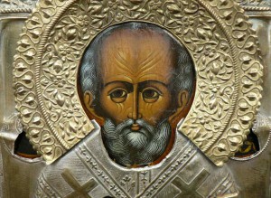 Икона в окладе "Святой Николай".