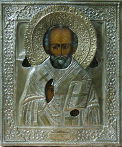 Икона в окладе "Святой Николай".