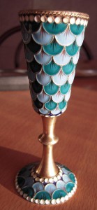 Серебрянные стопка рюмка с эмалями