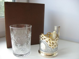 Подстаканник-кубач 875+фимр. стакан+коробка.Все родное.Люкс.