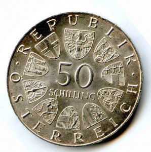 Две серебрянные монеты Португалия и Австрия