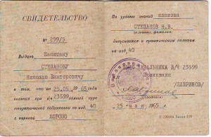 Допуск к полетам. Свидетельсто. Фото.