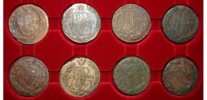 Коллекция пятаков ЕМ 1763-1796г