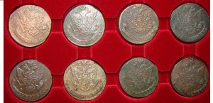 Коллекция пятаков ЕМ 1763-1796г